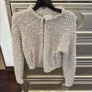 Abercrombie & Fitch Cream Teddy Jacket